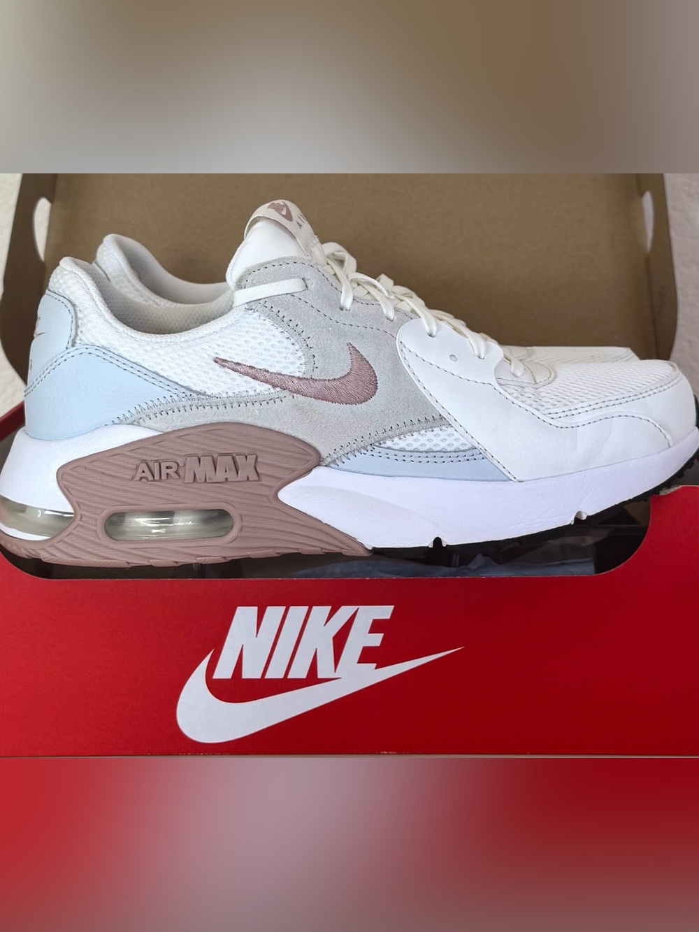 Nike Air Max Excee Summit White Particle Pink Sneakers Womens 8.5 Athletic Run